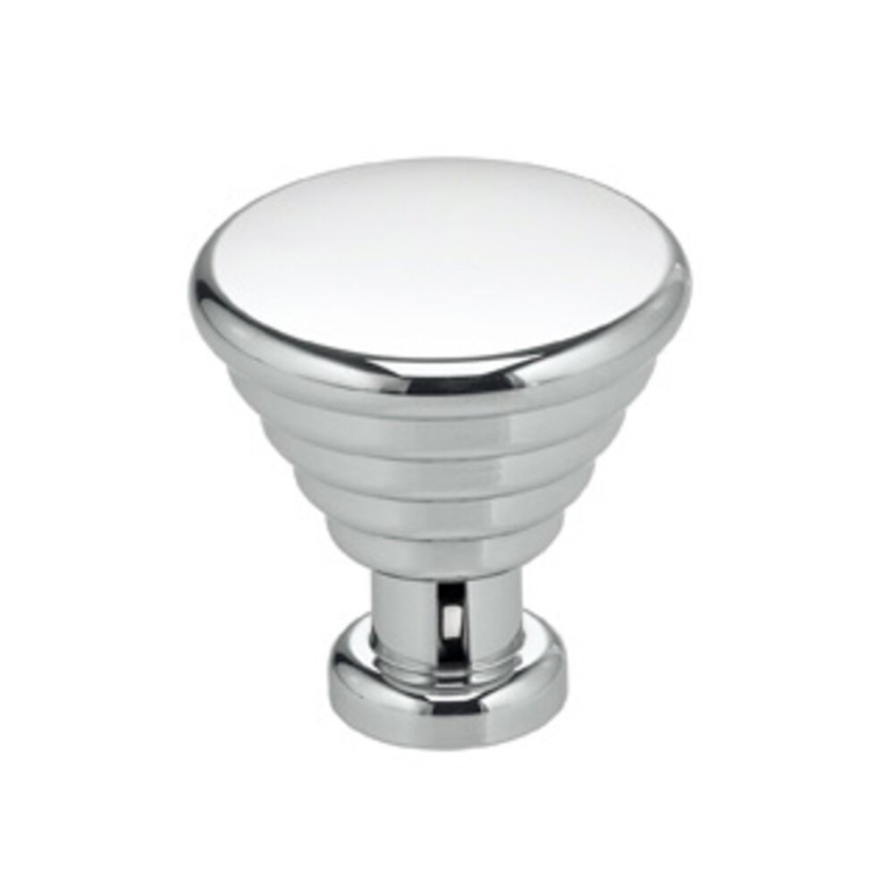 1 3/16" Banded Deco Knob in Polished Chrome