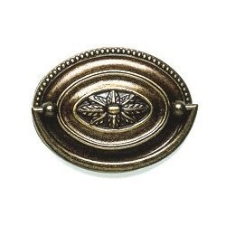 Oval Ornate Pull Shaded Bronze Lacquered