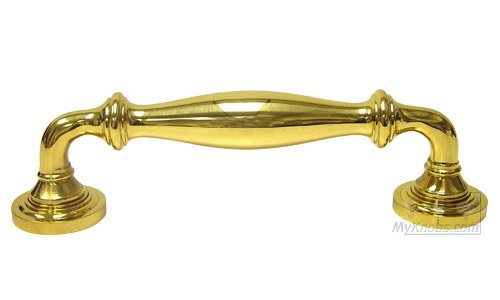 7 1/8" Center Oversized Pulls in Polished Brass Lacquered