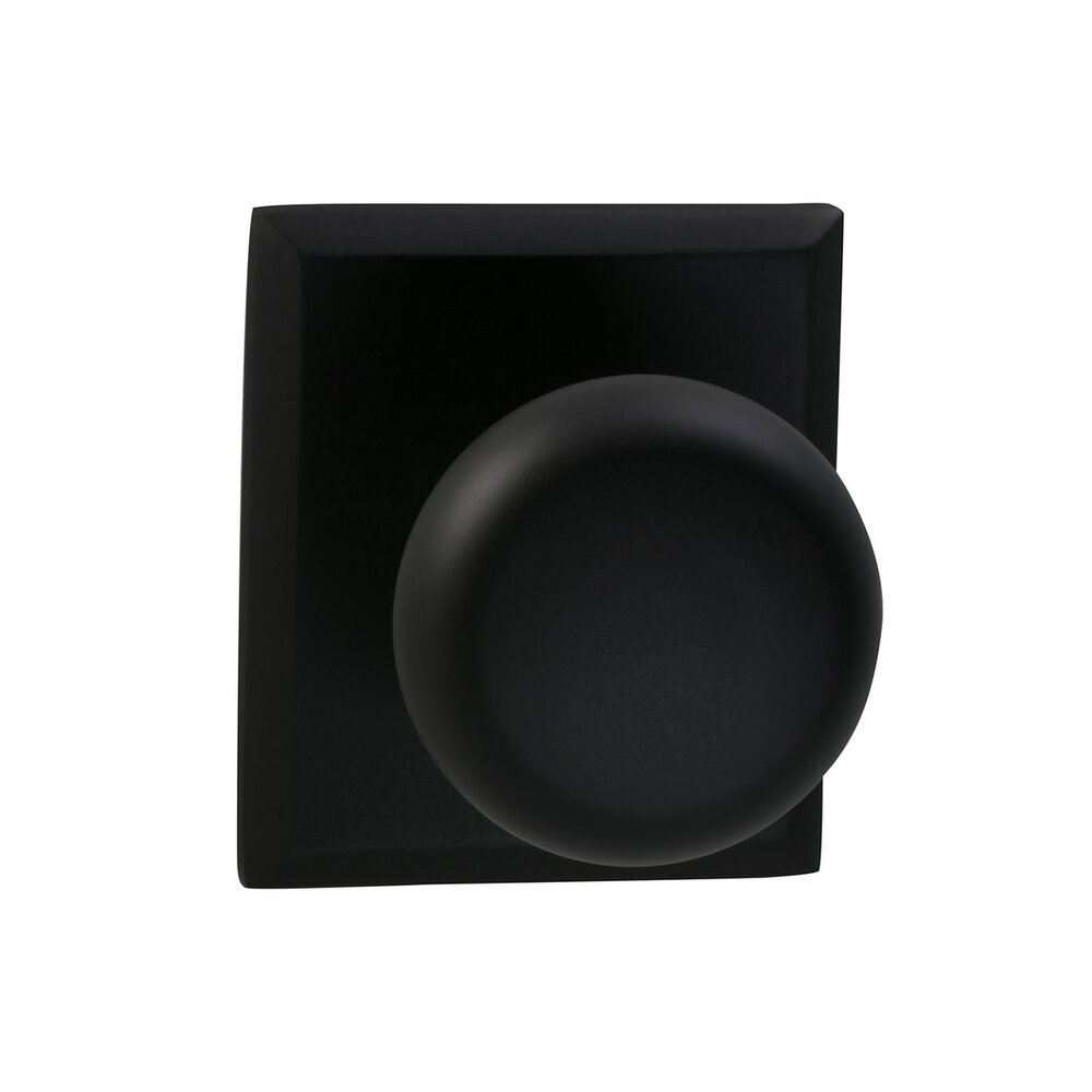 Double Dummy Colonial Knob with Rectangle Rose in Oil Rubbed Bronze Lacquered
