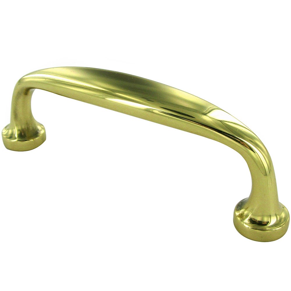 5" Center Oversized Suitcase Pull in Polished Brass Lacquered