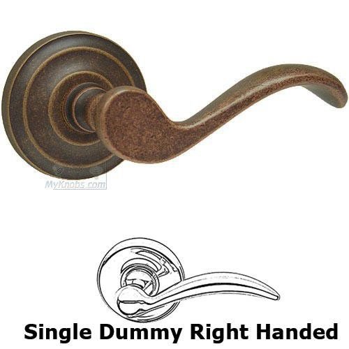 Single Dummy Spring Right Handed Lever with Radial Rosette in Vintage Copper