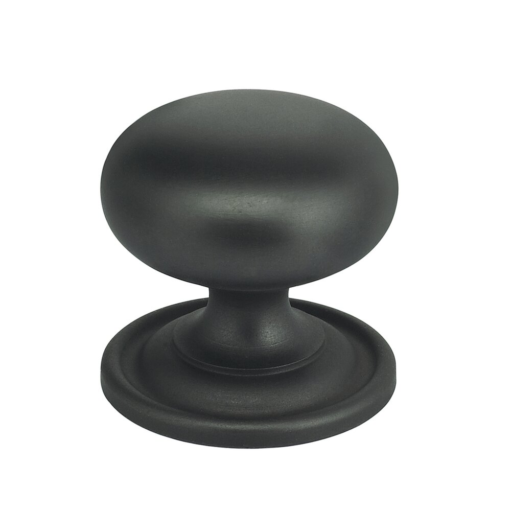 1 9/16" Classic Knob with Attached Back Plate in Oil Rubbed Bronze Lacquered