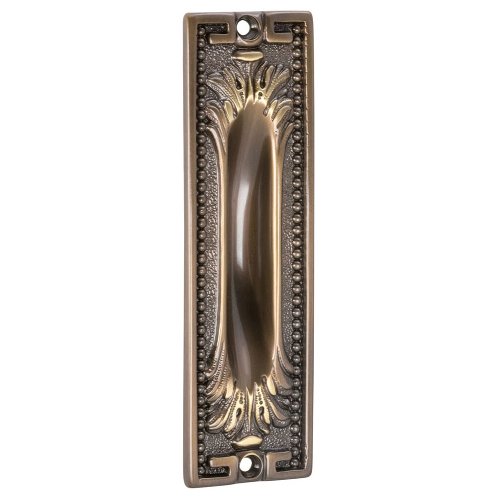 Ornate Flush Pull in Shaded Bronze Lacquered