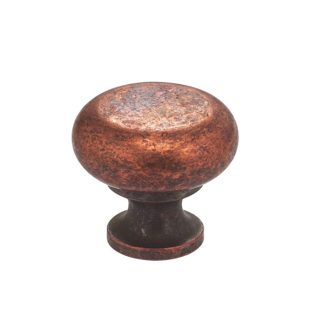 1" Mushroom Knob Vintage Copper