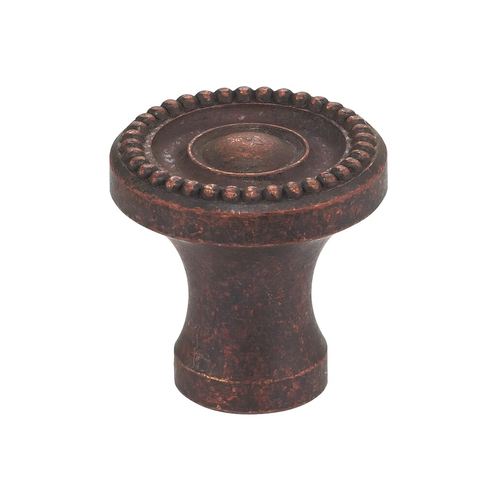 1 5/8" Beaded Knob Vintage Copper