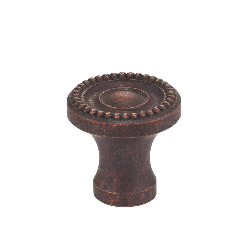 1" Beaded Knob Vintage Copper
