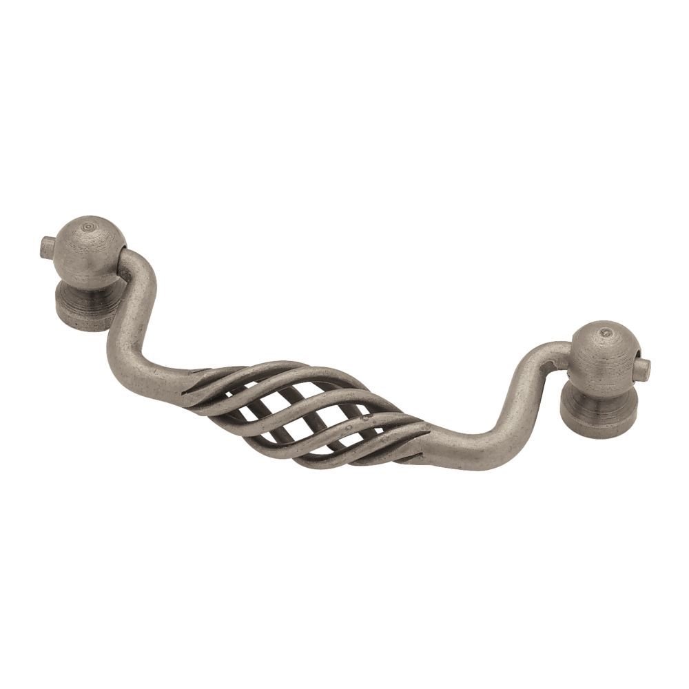 3 3/4" Centers Birdcage Bail Pull Pewter