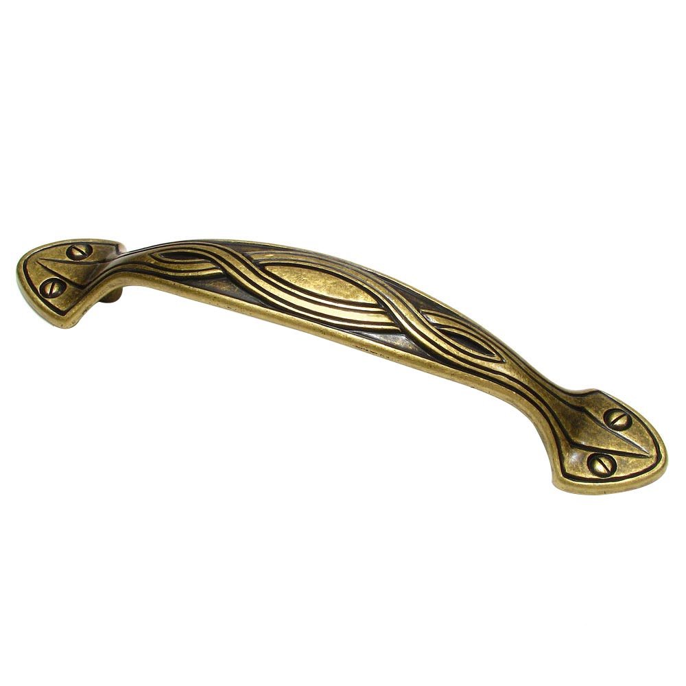 Solid Brass 5" Centers Woven Handle in Florence