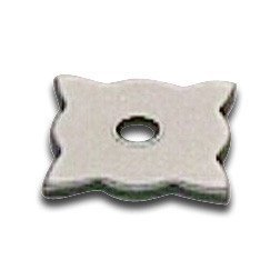 Forged Iron 25/32" Long Knob Backplate in Natural Iron