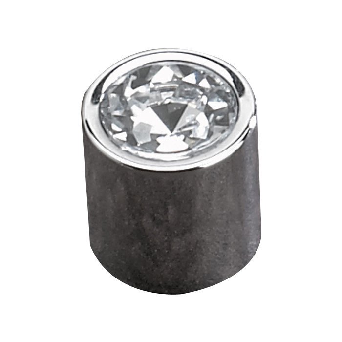 3/4" Diameter Knob in Chrome with Crystal Insert