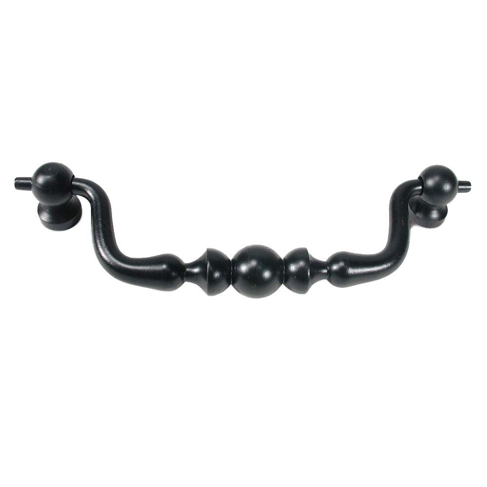 Forged Iron 4 3/4" Centers Ball-in-the-Center Drop Pull in Matte Black