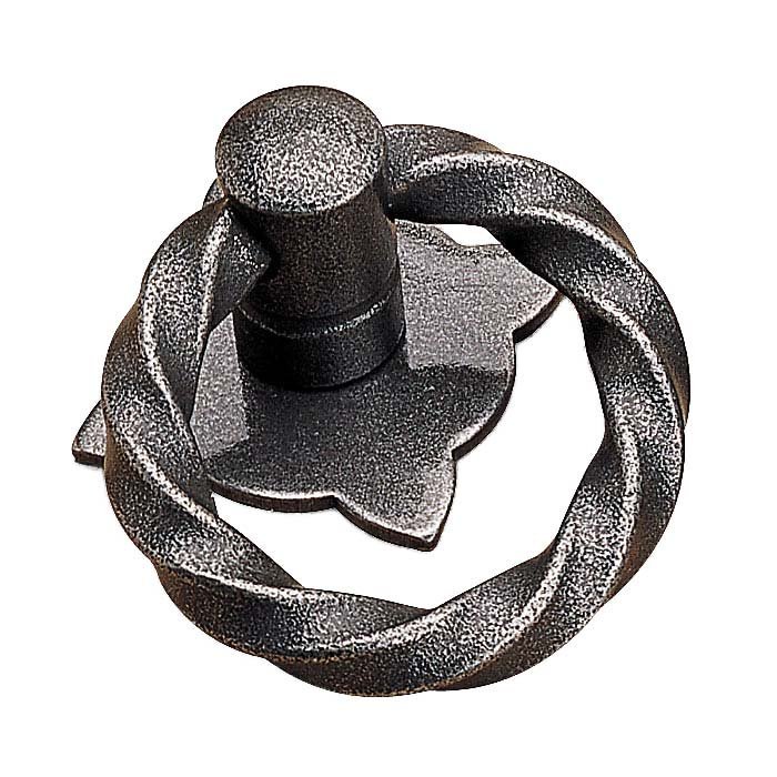 1 3/16" Diameter Twist Ring Pull in Natural Iron
