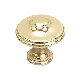 Solid Brass 1" Diameter Parisian Knob in Brass