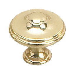 Solid Brass 1 3/16" Diameter Parisian Knob in Brass