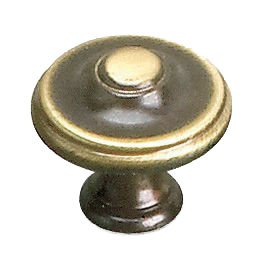 Solid Brass 1 3/16" Diameter Parisian Knob in Satin Bronze