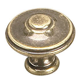 Solid Brass 1 3/8" Diameter Parisian Knob in Burnished Brass
