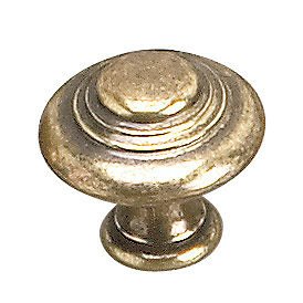 Solid Brass 1 1/8" Diameter Marseille Knob in Burnished Brass