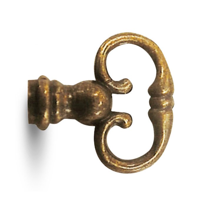 Solid Brass 1 3/32" Mock Key in Antique English