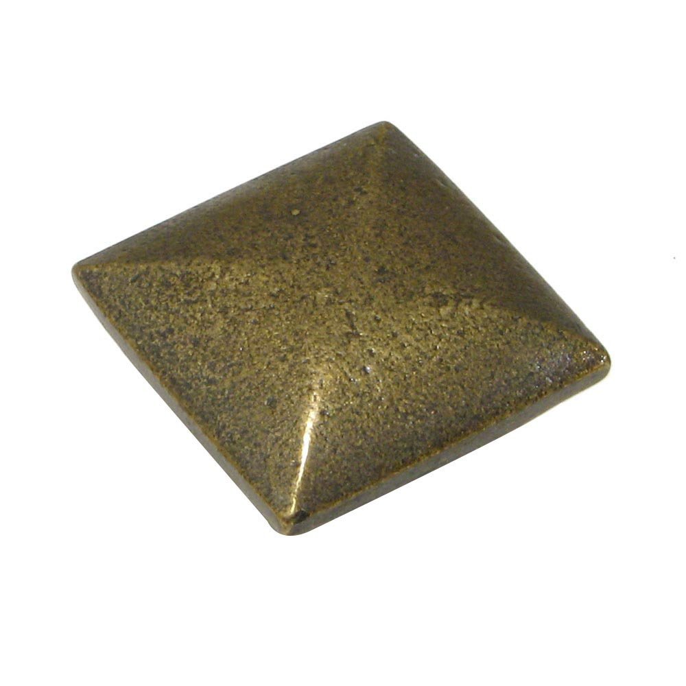 Cast Iron 1 3/8" Square Knob in English Bronze