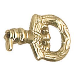 Solid Brass 1 1/2" Long Ornamental Decorative Mock Key in Brass