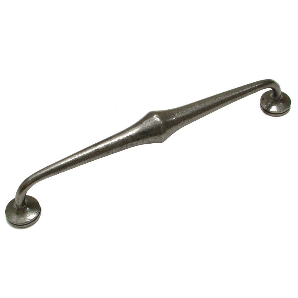 Cast Iron 8 13/16" Centers Contoured Oversized Pull in Natural Iron