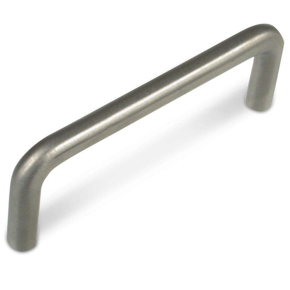 Solid Brass 3 1/2" Centers Wire Pull in Brushed Chrome