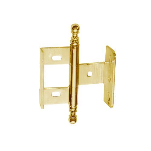 Solid Brass 3 1/2" Long Full Wrap Hinge with Ball Tip Finials in Brass