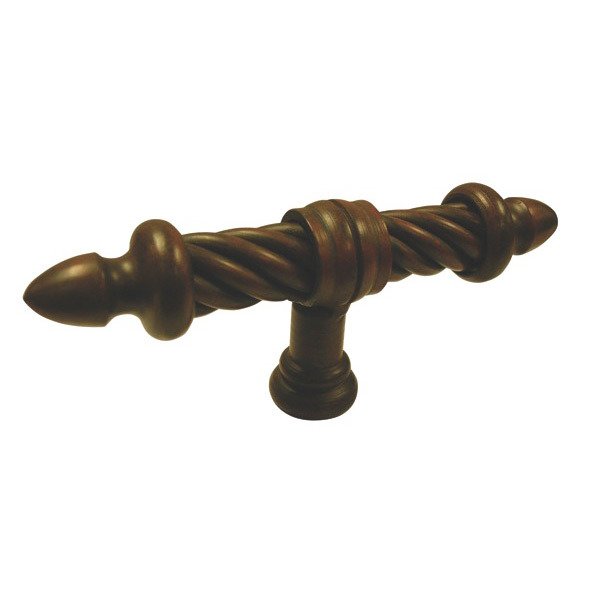 3 11/16" Long Twisted T-Knob in Rust