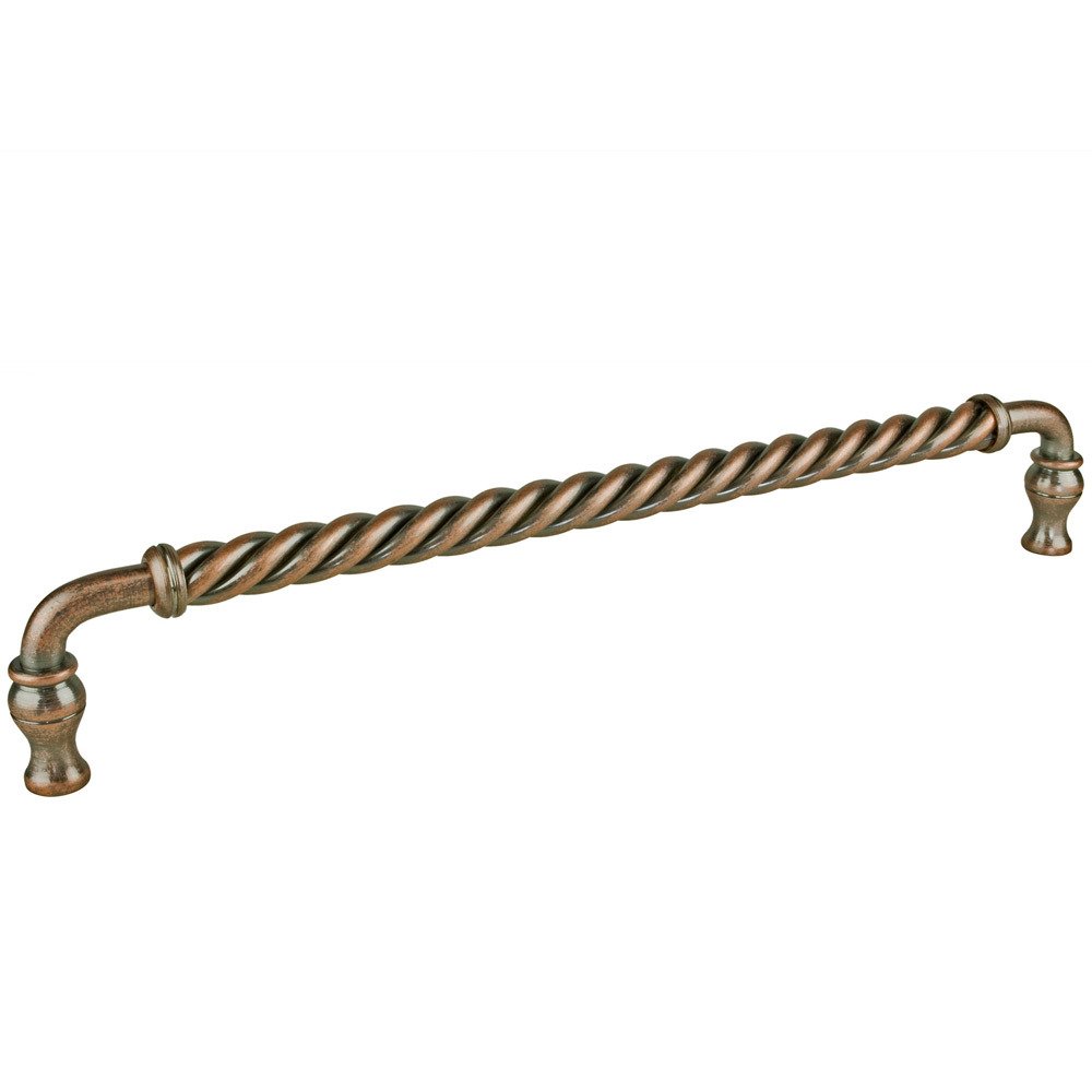 12" Centers Oversized Twisted Pull in Antique Copper