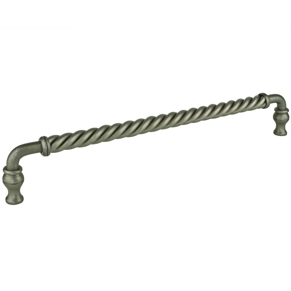 12" Centers Oversized Twisted Pull in Antique Iron