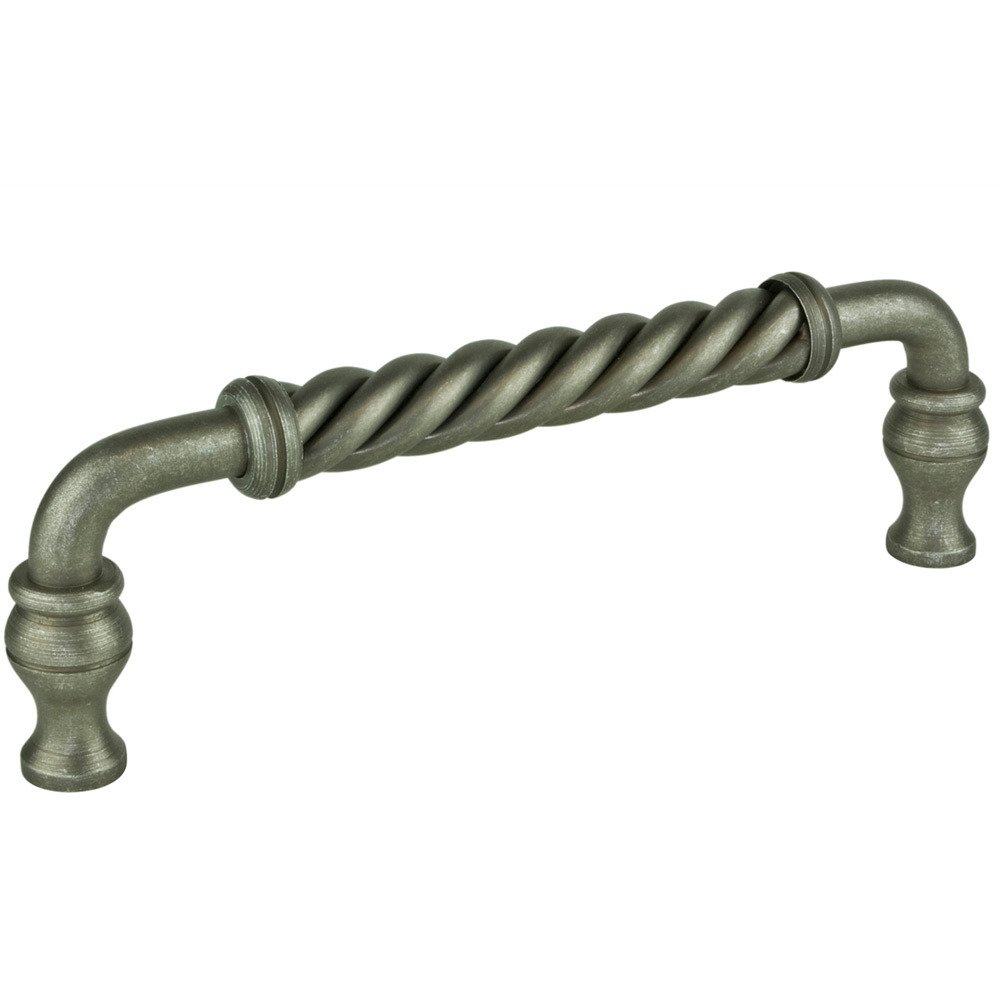 6" Centers Twisted Pull in Antique Iron