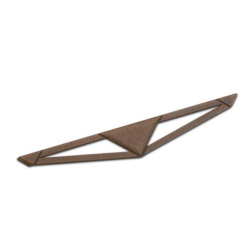 6 1/4" Centers Triangle Handle in Spotted Bronze
