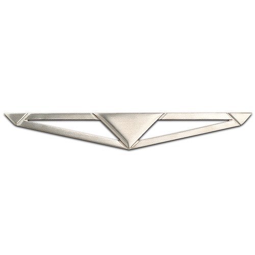 6 1/4" Centers Triangles Pull in Brushed Nickel