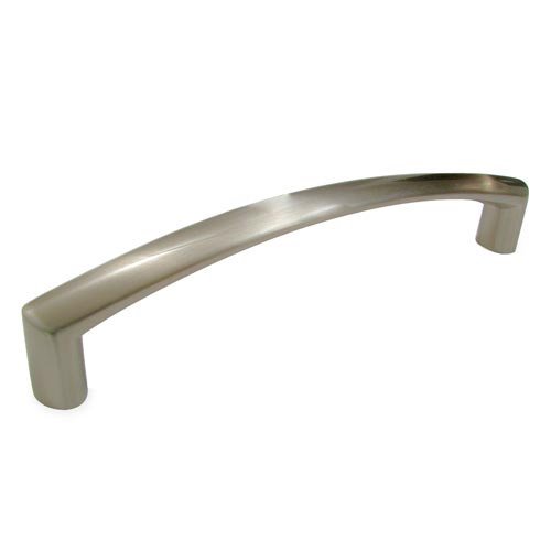 5" Centers Curved Pull in Brushed Nickel
