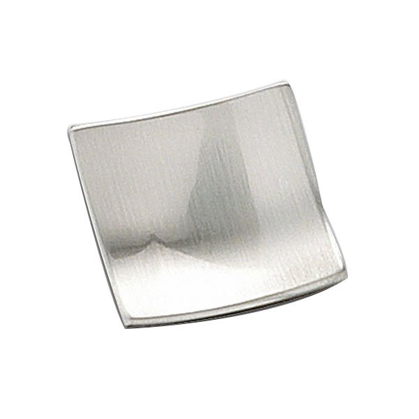 1" Long Concave Square Knob in Brushed Nickel