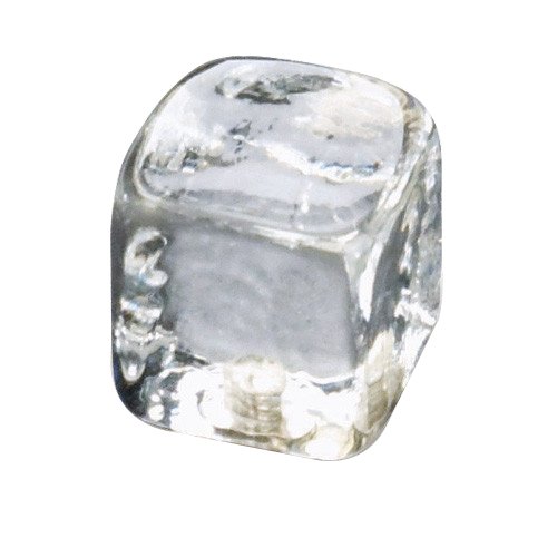 1" Ice Cube Knob in Clear Glass