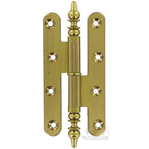 5 3/4" Lift-Off Right Handed Hinge with Minet Finial in Brass