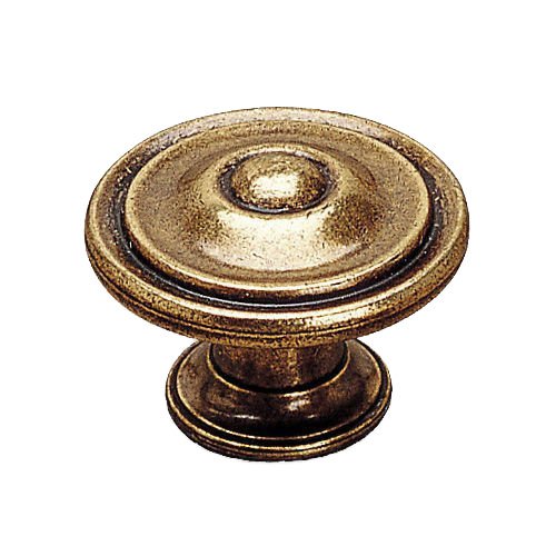 1 13/32" Diameter Ball-and-Rings Flat Knob in Opaque Bronze