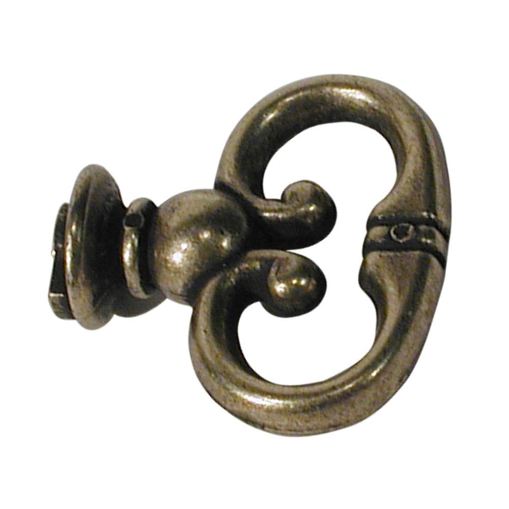 1 7/32" Long Beaded Decorative Mock Key in Opaque Bronze
