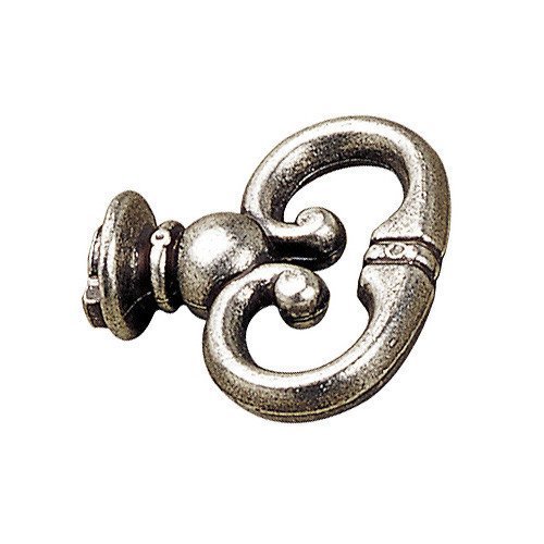 1 7/32" Long Beaded Decorative Mock Key in Pewter