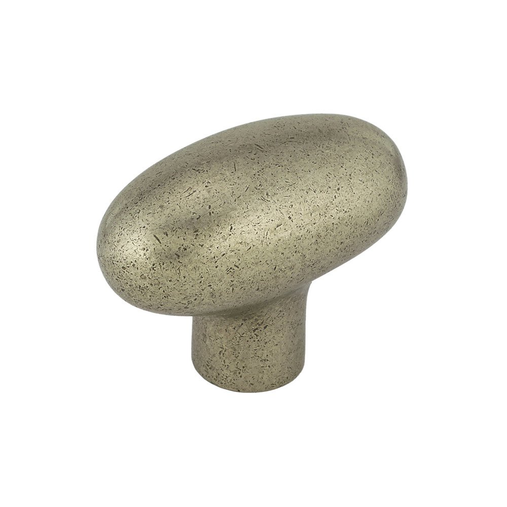 Solid Bronze 1 31/32" Large Oval Knob in Pewter Bronze