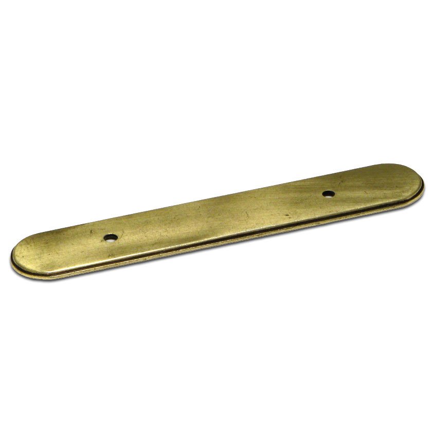 3" Centers Handle Backplate in Burnished Brass