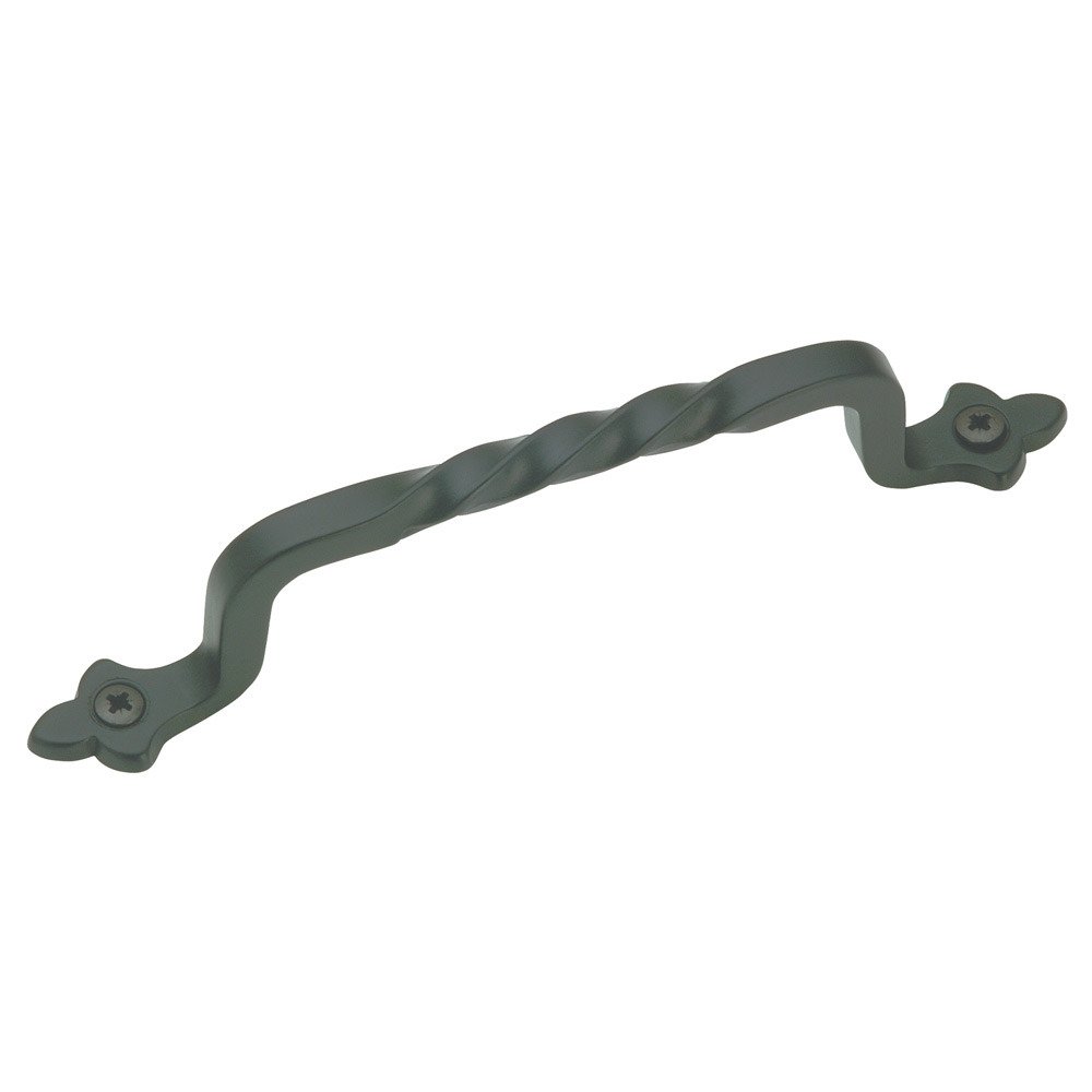 4 1/8" Centers Front Mounted Twisted Handle in Black