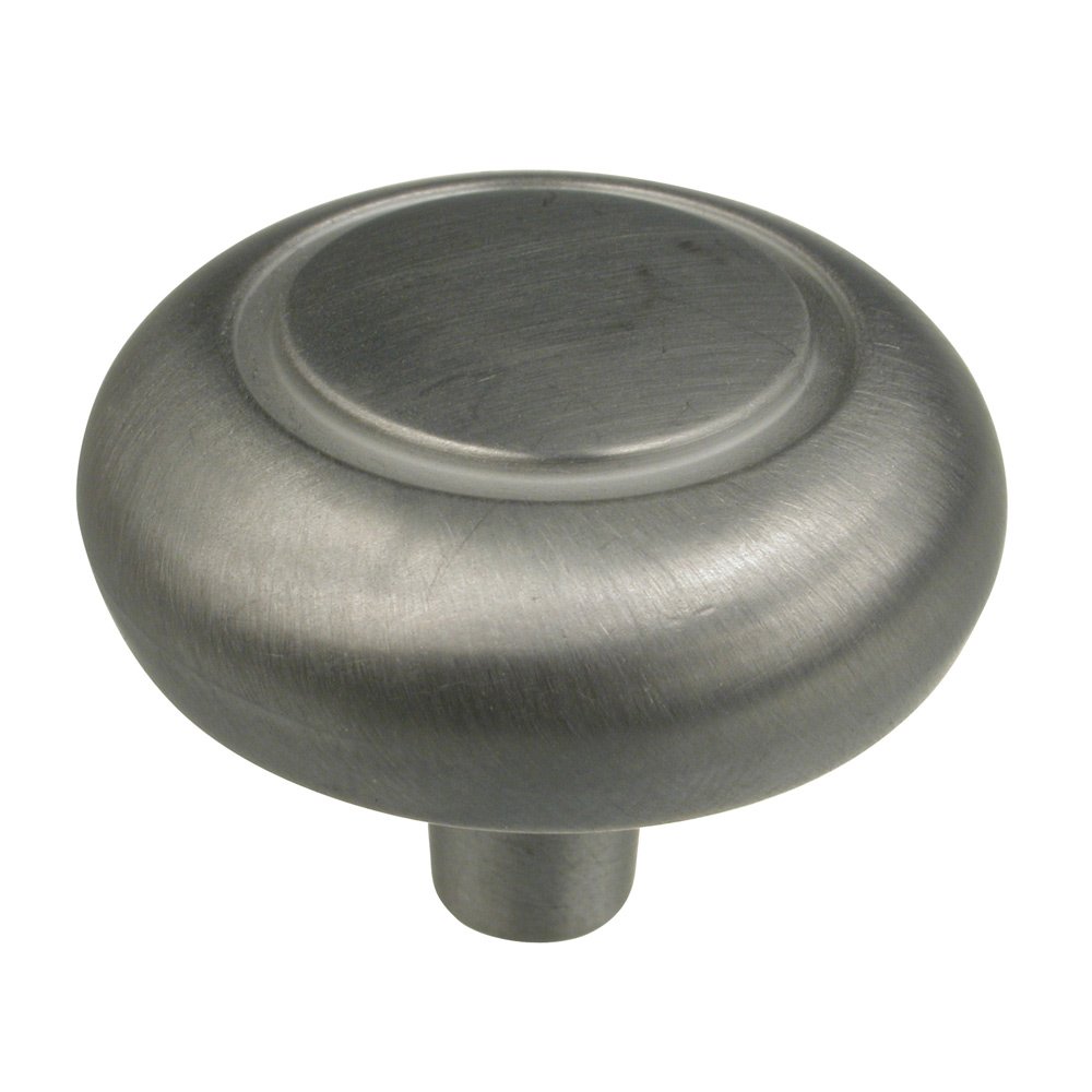 1 1/4" Diameter Ring Etched Knob in Brushed Chrome