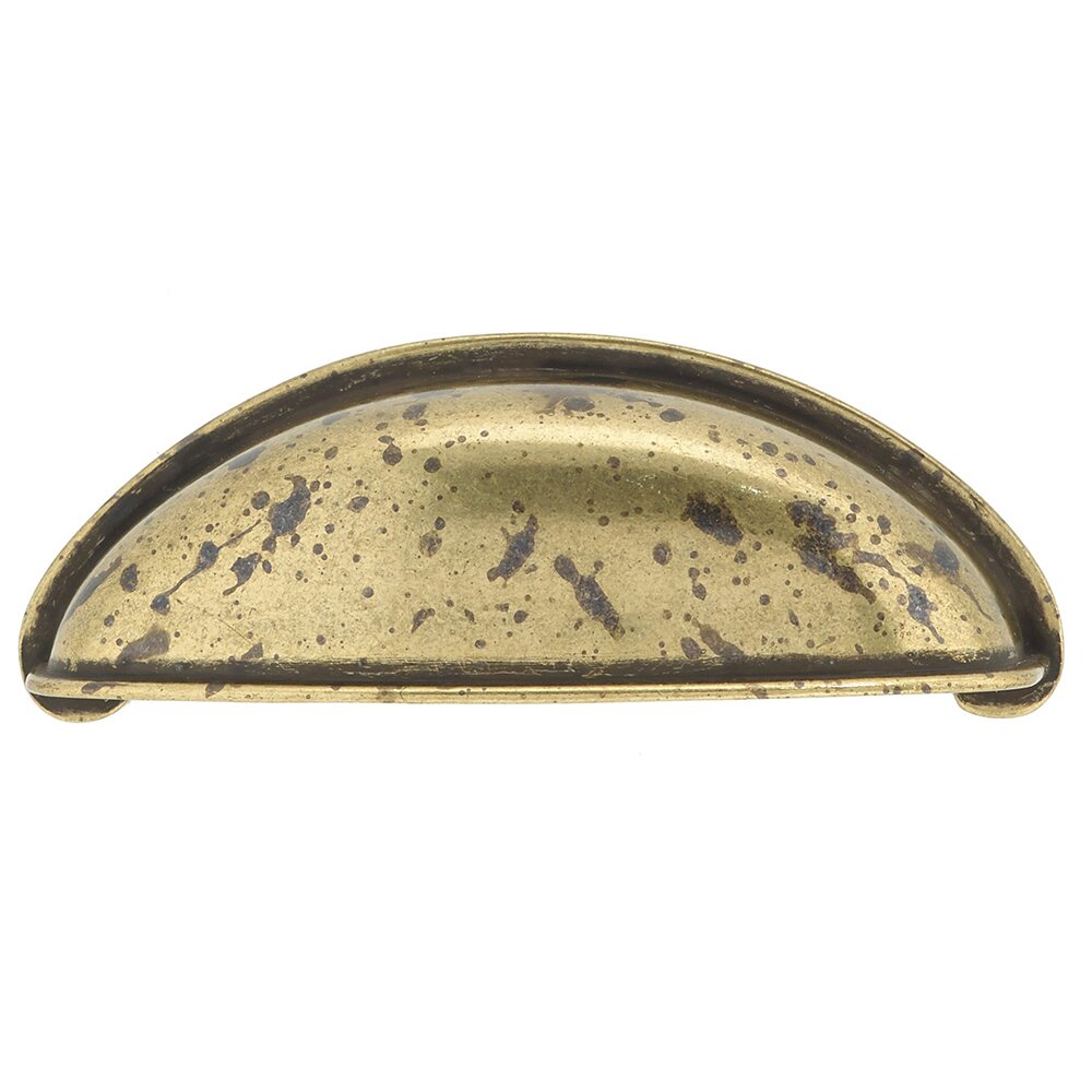 2 1/2" Centers Cup Pull in Oxidized Brass