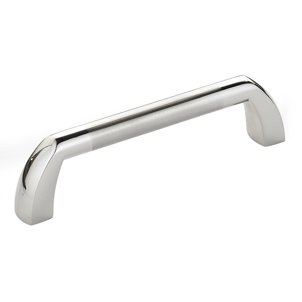 3 3/4" Centers Straight Pull with Curved Ends in Chrome and Brushed Nickel