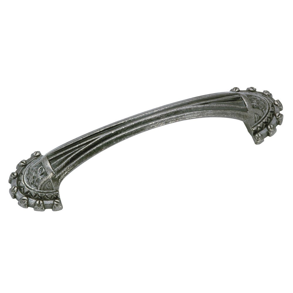 3 3/4" Centers Forest Fortress Bow Pull in Pewter