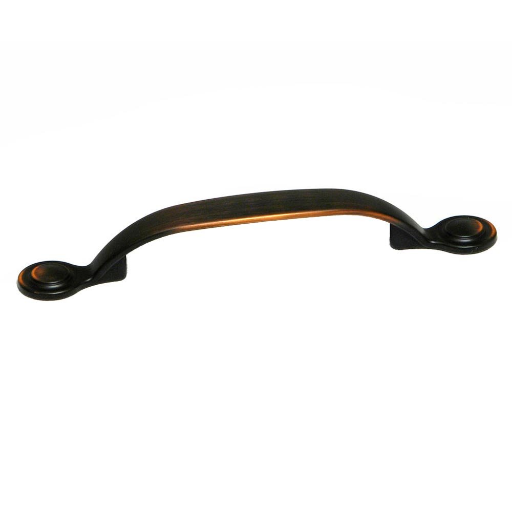3 3/4" Centers Handle with Button Ends in Brushed Oil Rubbed Bronze