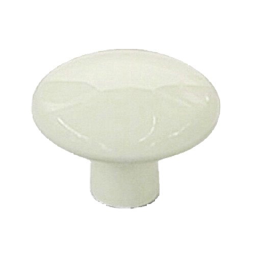 Plastic 1 1/4" Diameter Flat-top Knob in Cream